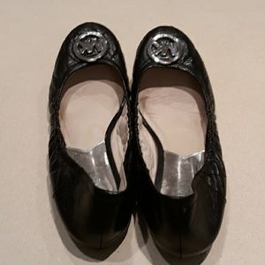 Michael Kors black leather ballet flats 10 M
